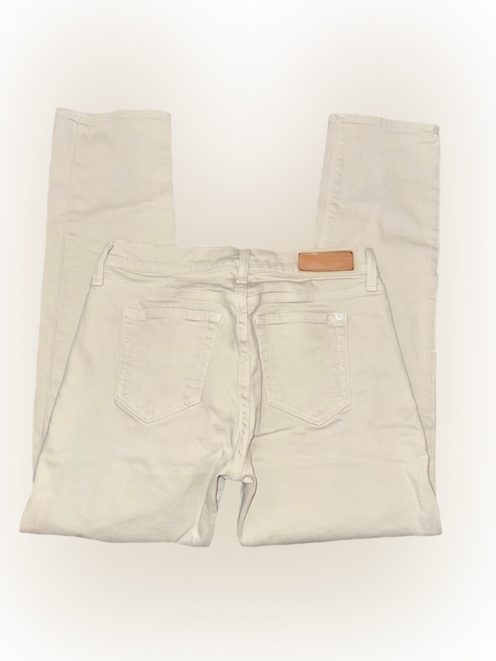 NWOT BALDWIN CREAM STRAIGHT-LEG DENIM JEANS // SIZE 25✨